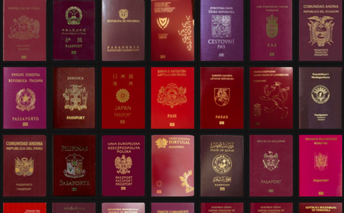 different color passports