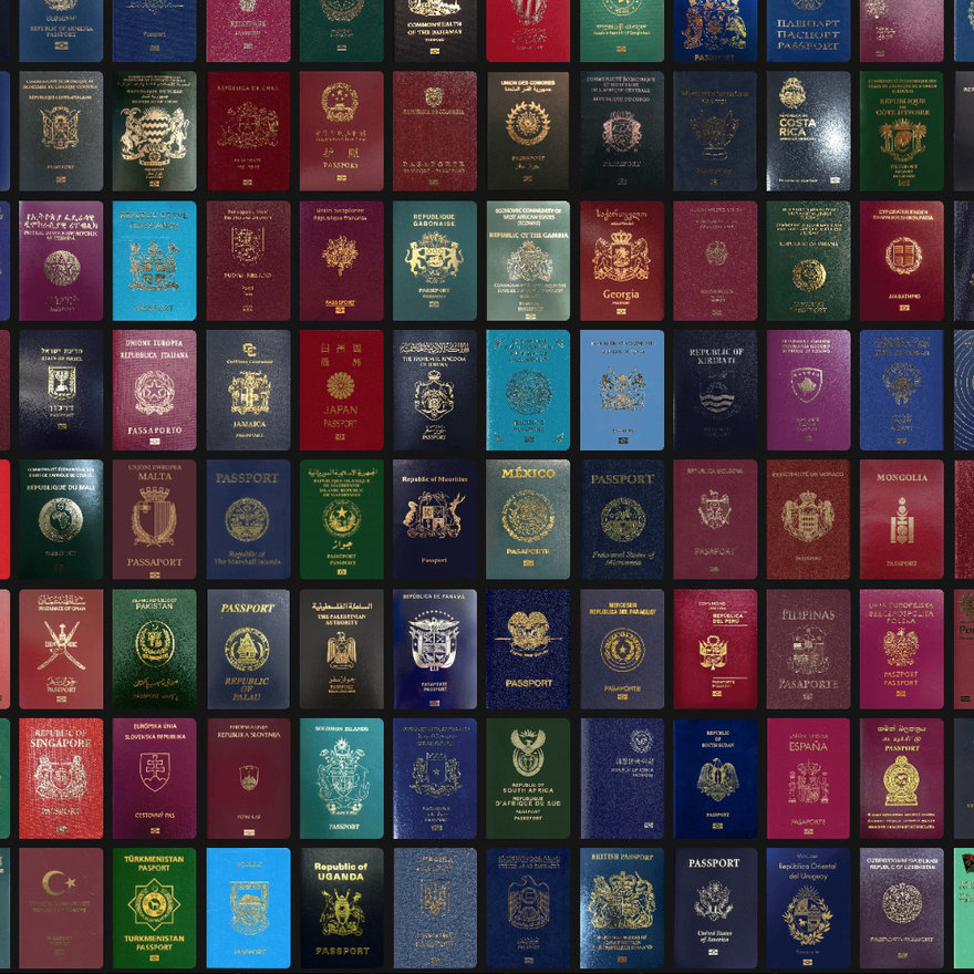 different colours of passport