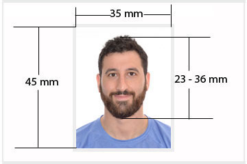 dimension of passport size photo