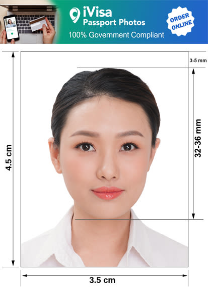 dimensions of a passport size photo