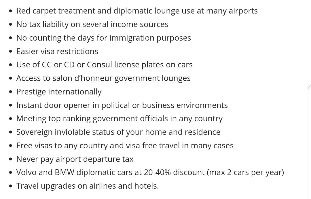 diplomatic passport benefits