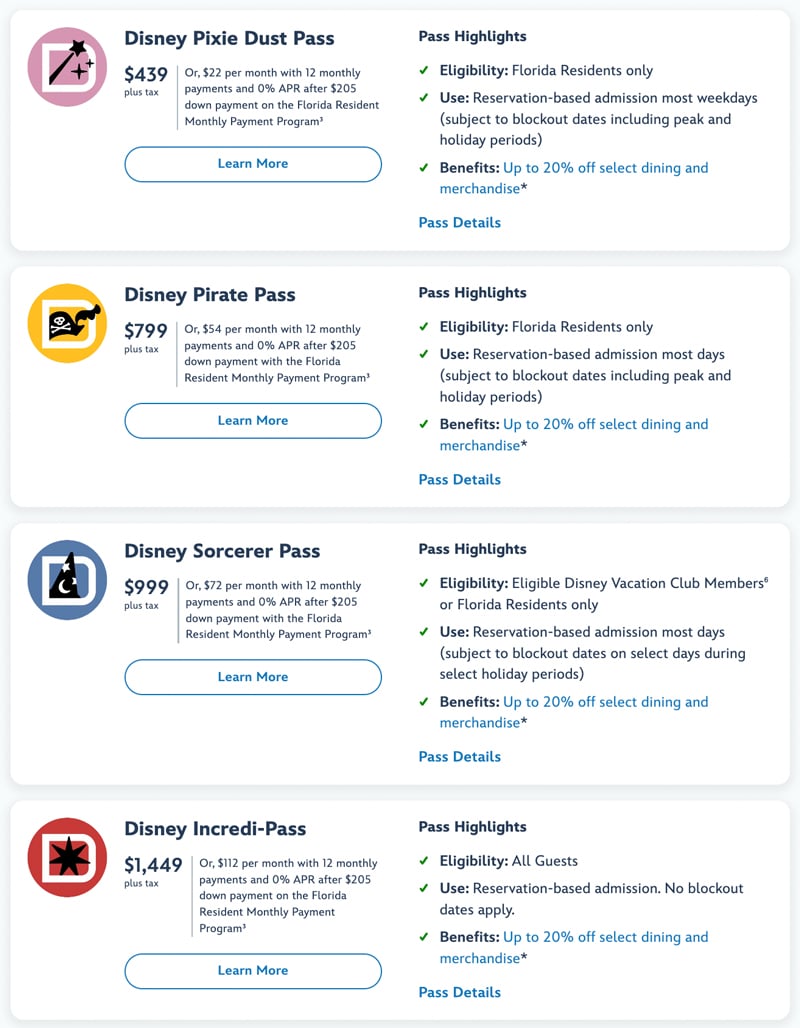 disneyland annual passport payment plan