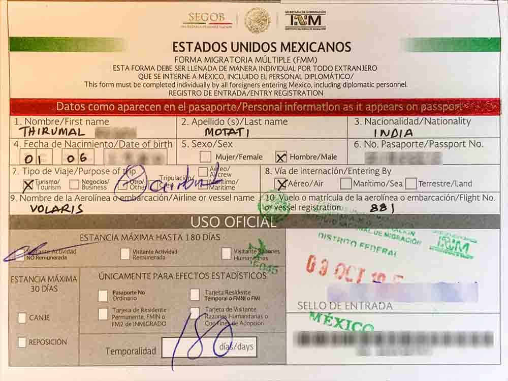 do indian passport need visa for mexico