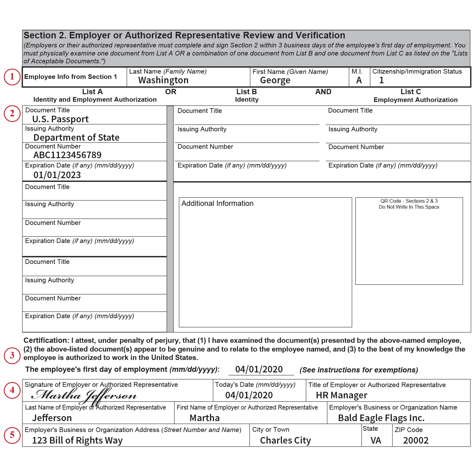 document number for passport i9