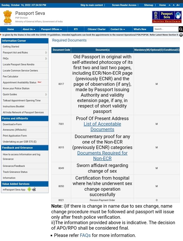 documents for passport in india