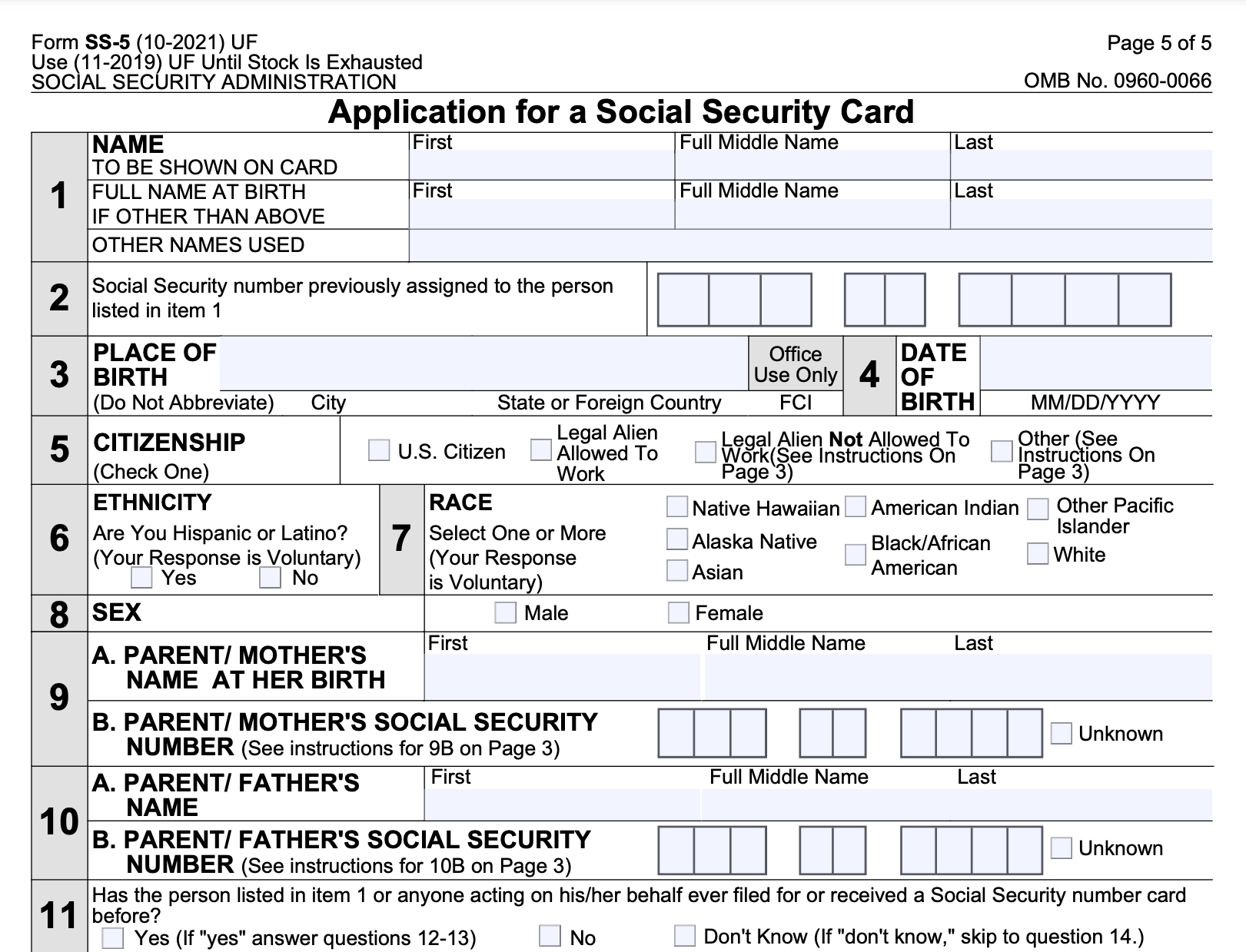 does a passport have your social security number on it