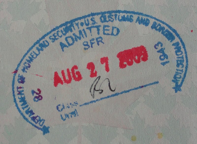 does us immigration stamp passport on entry