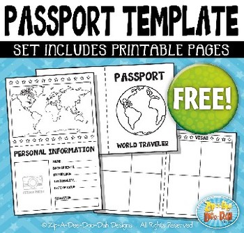 downloadable printable passport template