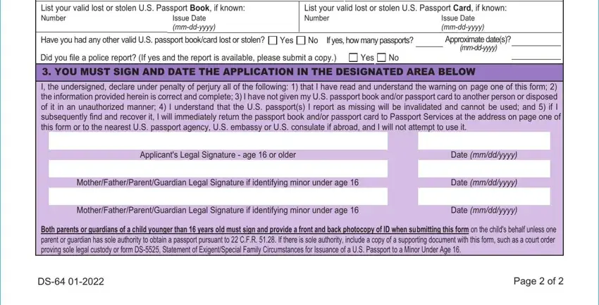 ds 64 lost passport