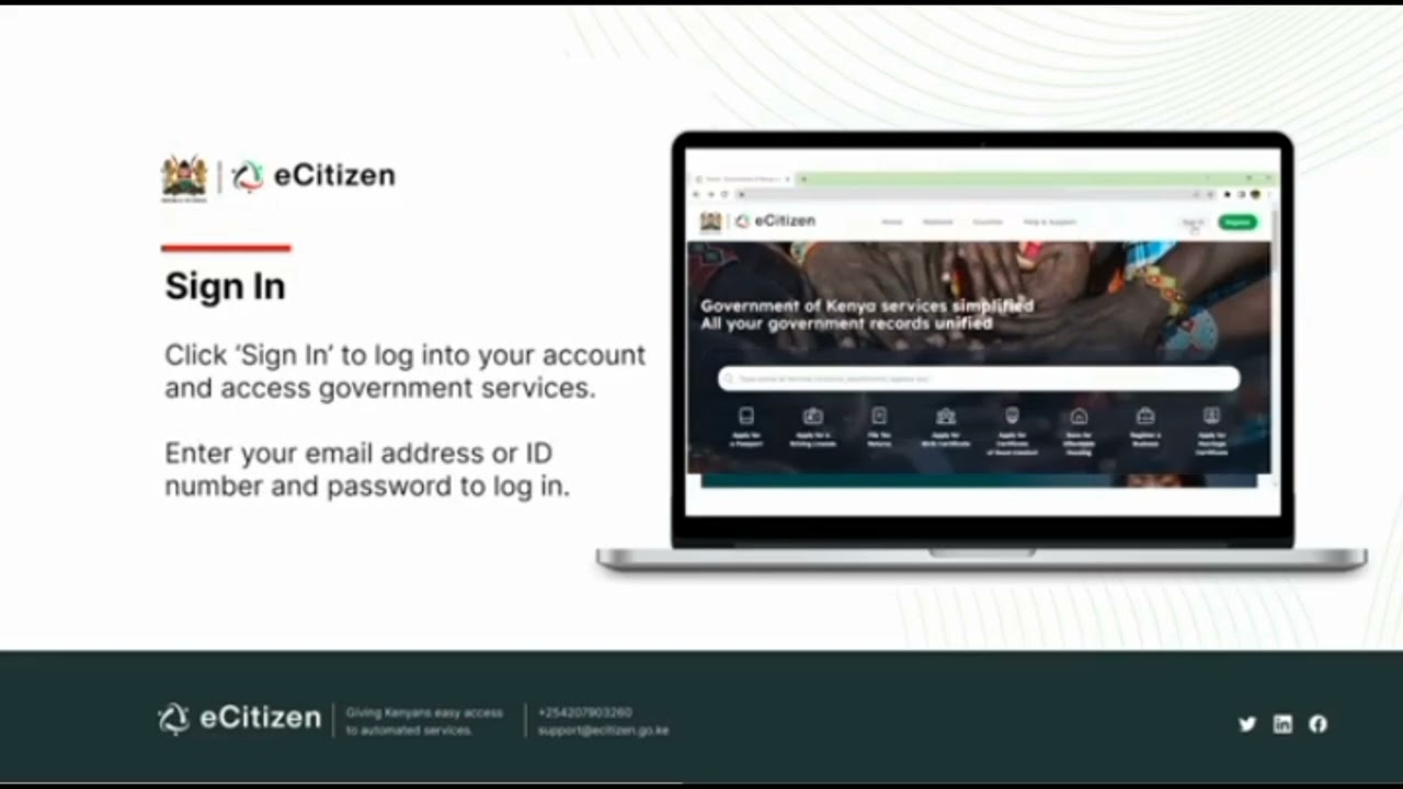 ecitizen passport login