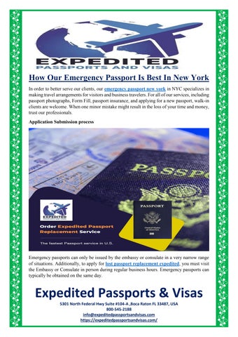 emergency expedited passport