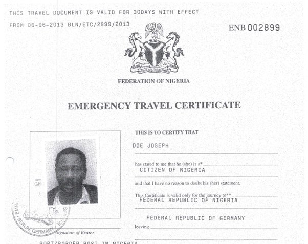 emergency travel without passport