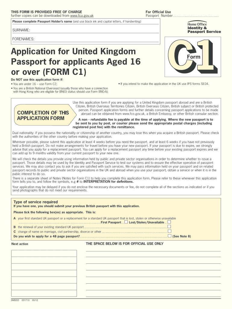 english passport application form