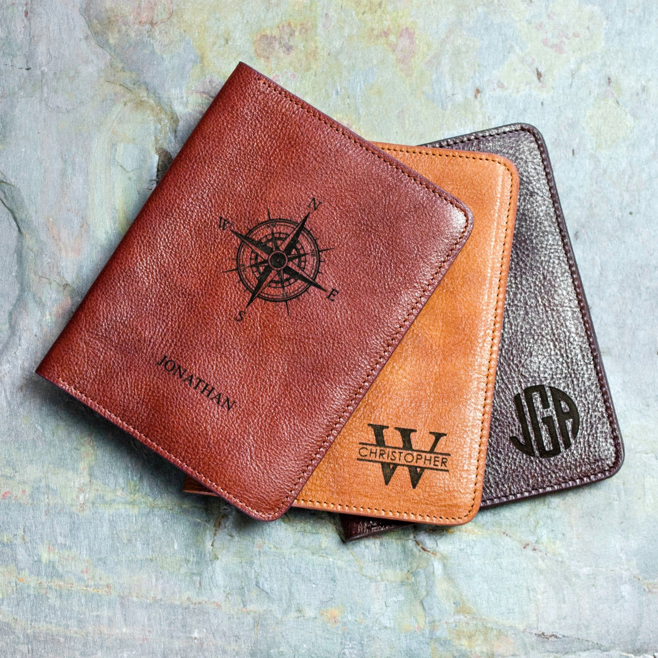 engraved passport holder