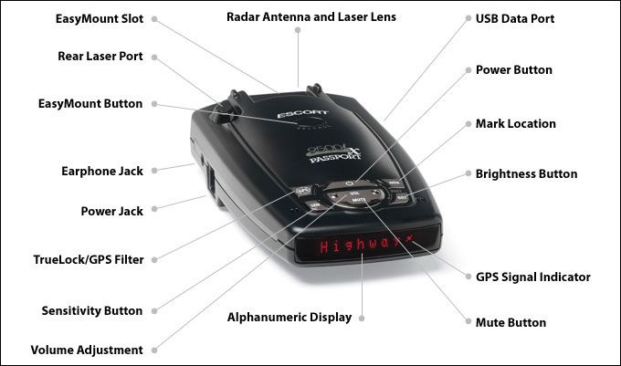 escort 9500i passport