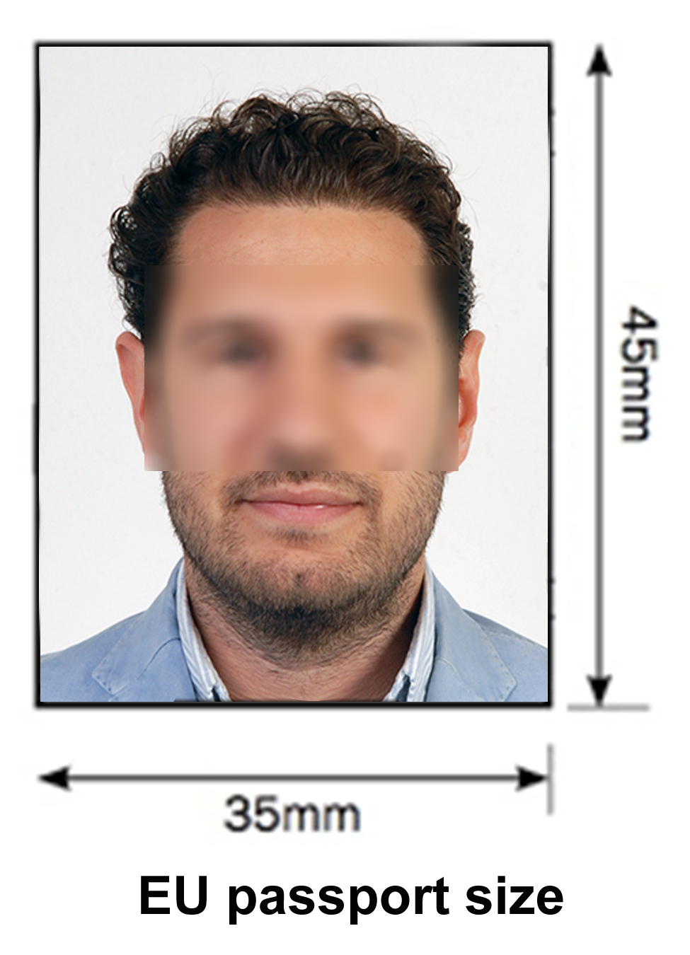 european passport photo dimensions