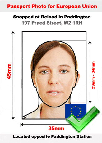 european passport photo size