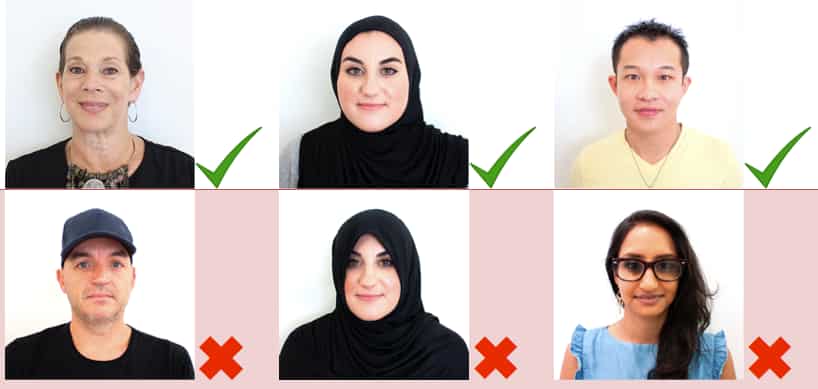 examples of acceptable passport photos