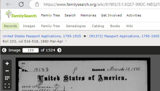 familysearch passport applications