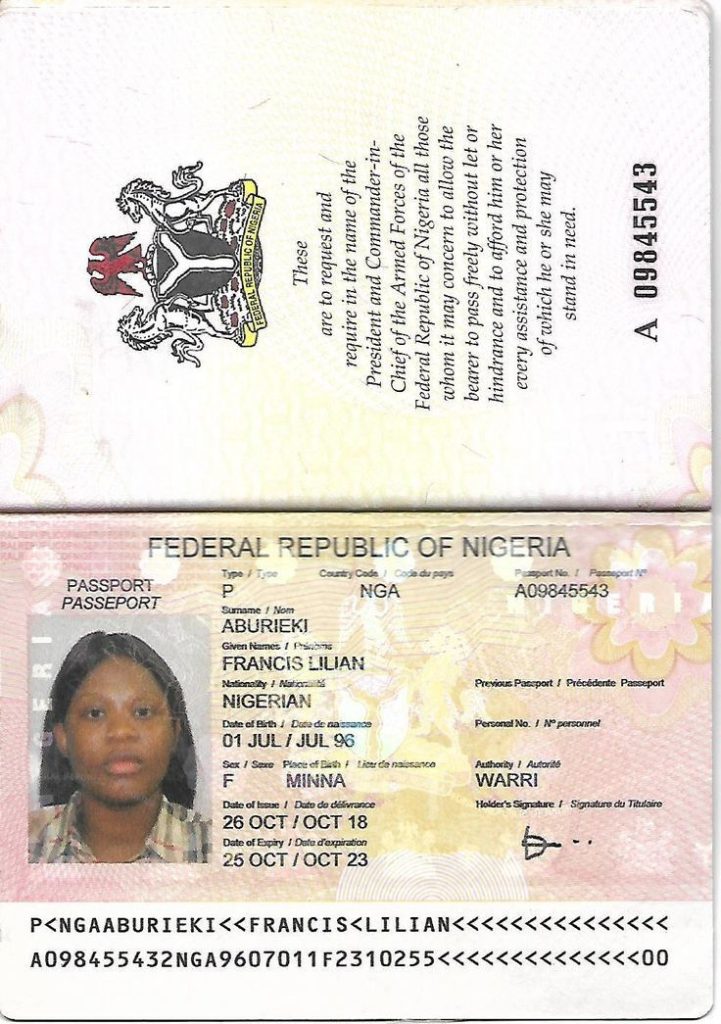 federal republic of nigeria passport