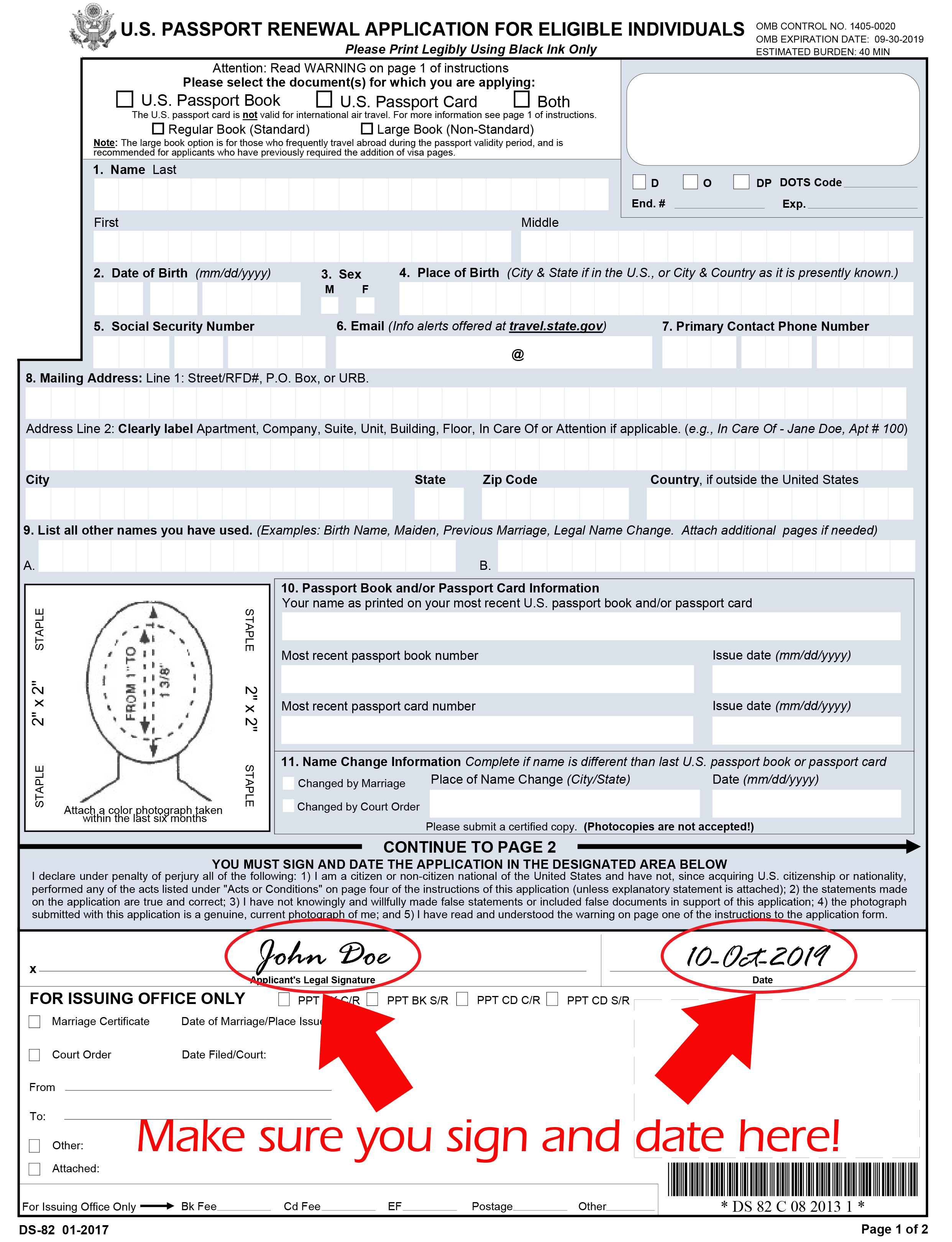 fee for us passport renewal by mail