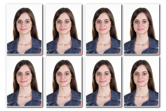 female passport picture