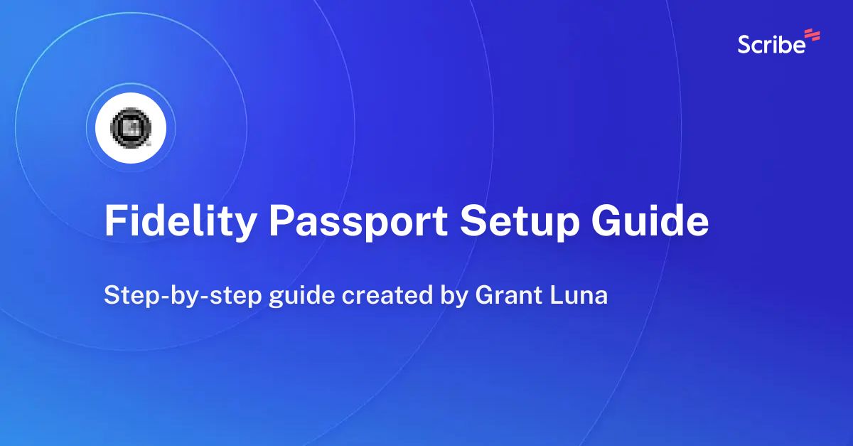 fidelity passport login