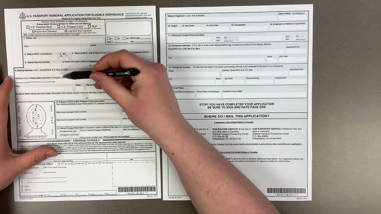 fill out passport application online