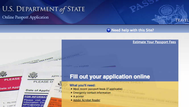 fill passport form online