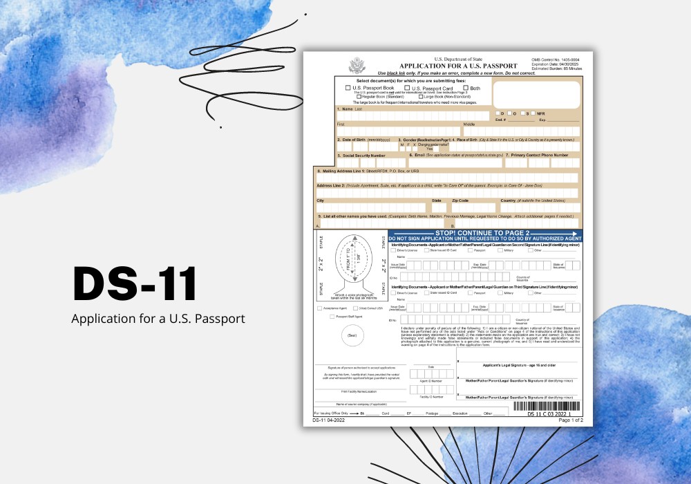 fillable ds-11 passport form