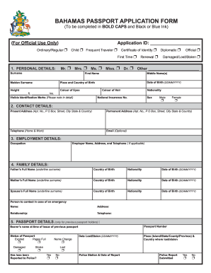 fillable passport form