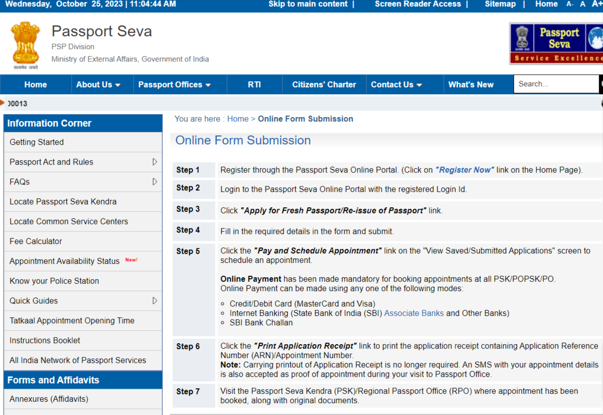 for indian passport documents required