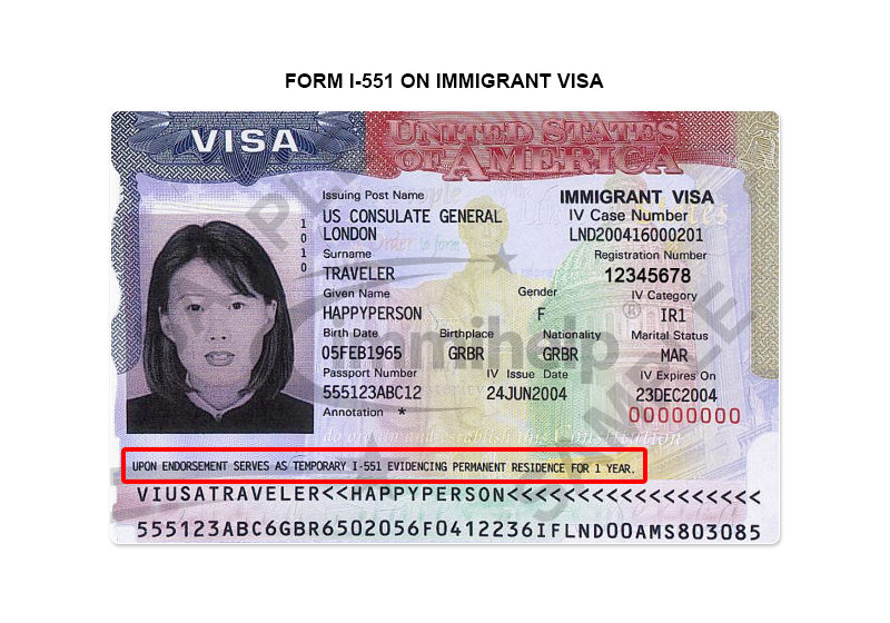 foreign passport i-551 stamp