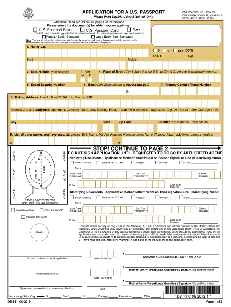 form ds-11 application for a u.s. passport usps