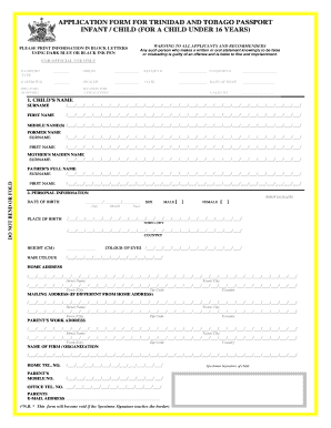 form for renewing passport