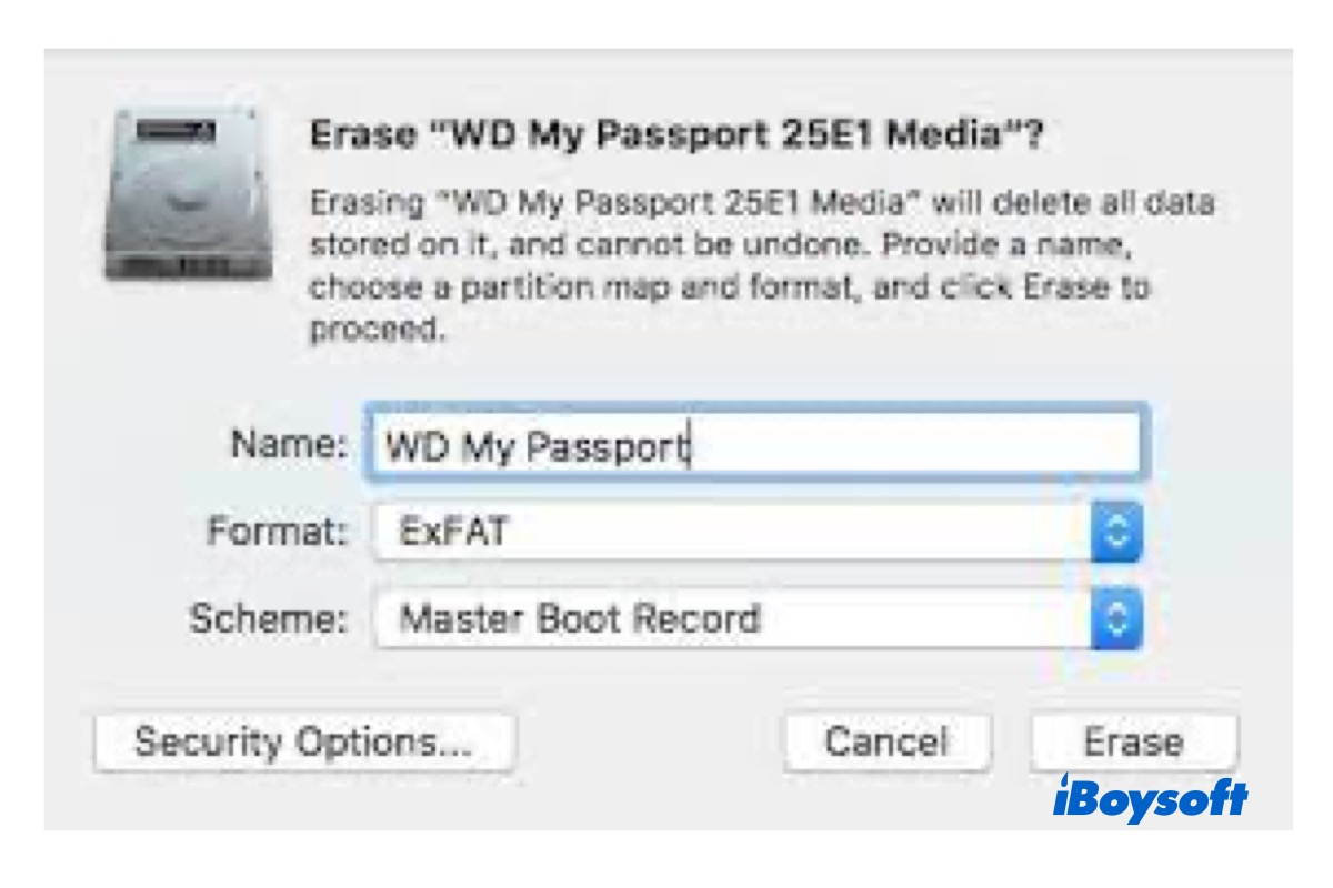 format wd passport for mac