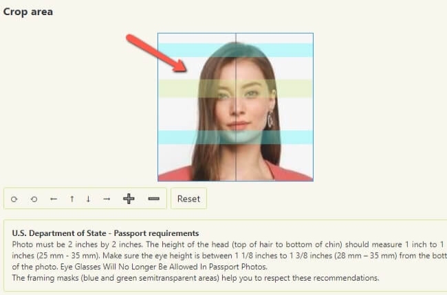 free passport photo cropping tool