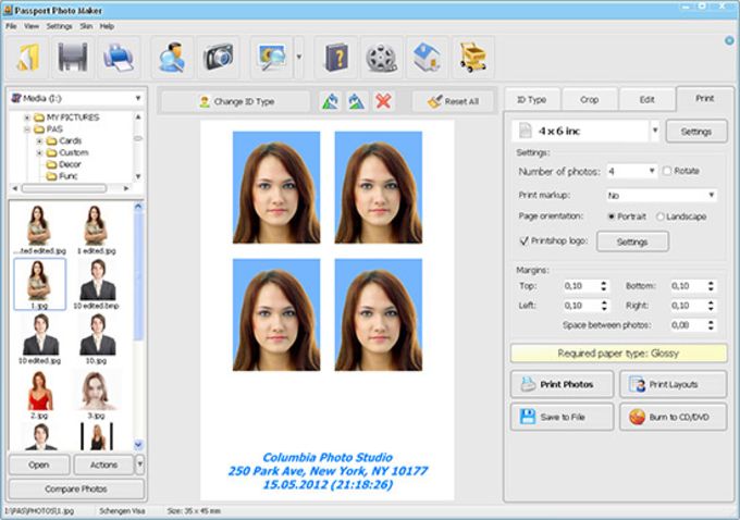 free passport photo online editor