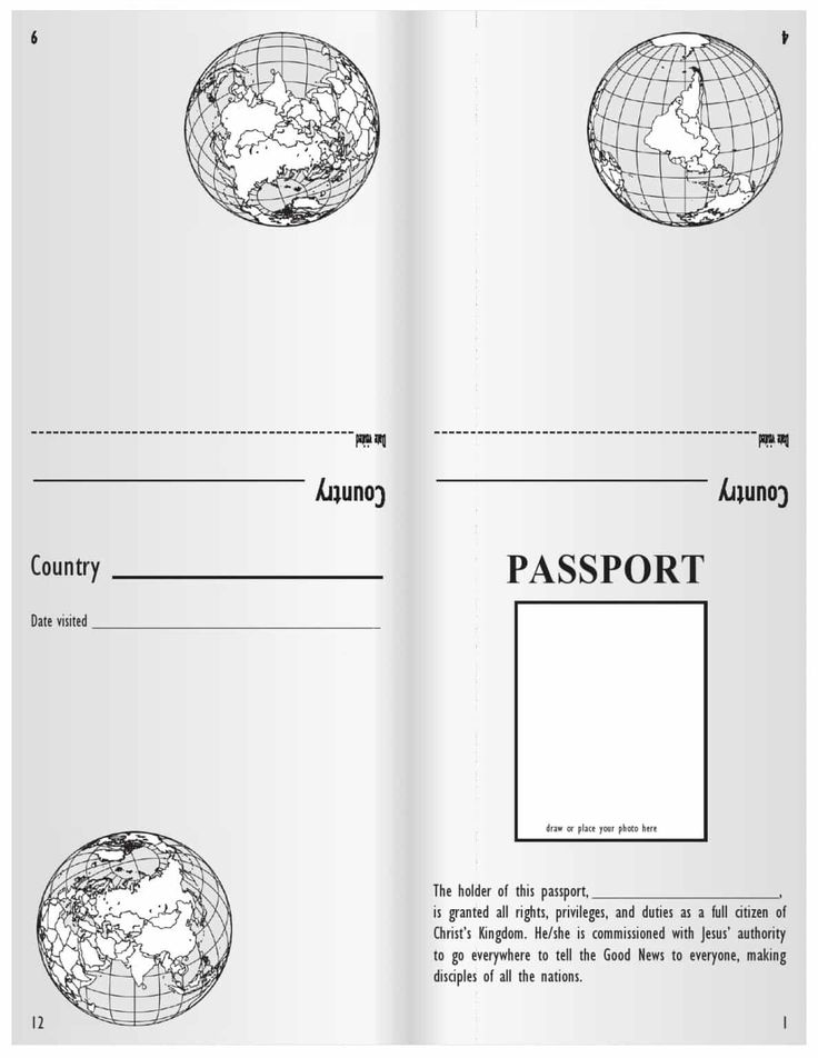 free passport photo template