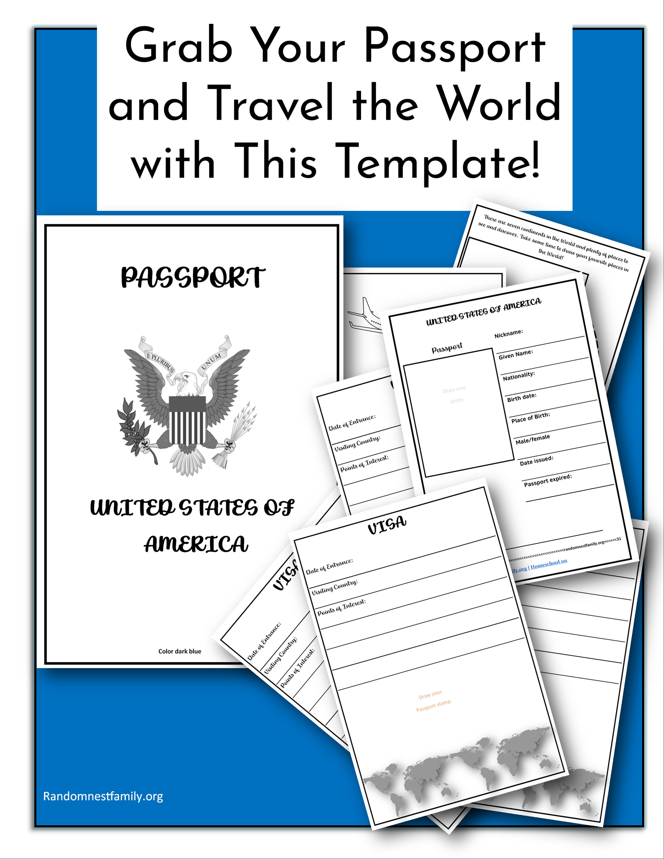 free printable passport pdf