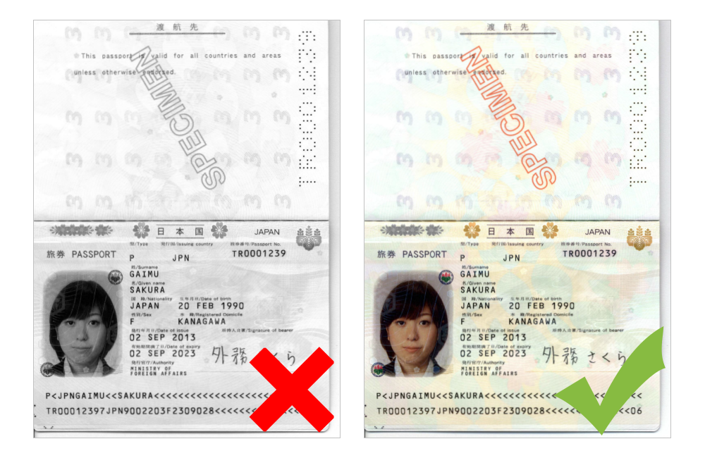 front and back of passport