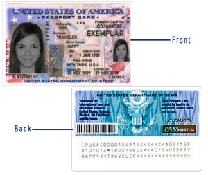 front and back of passport