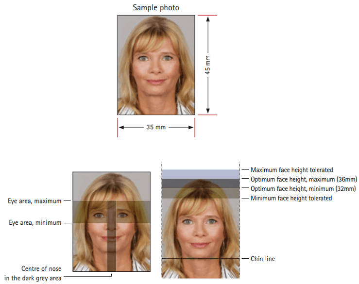 german passport photo size