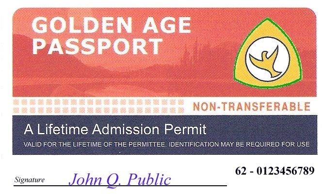 golden age passport lifetime admission permit