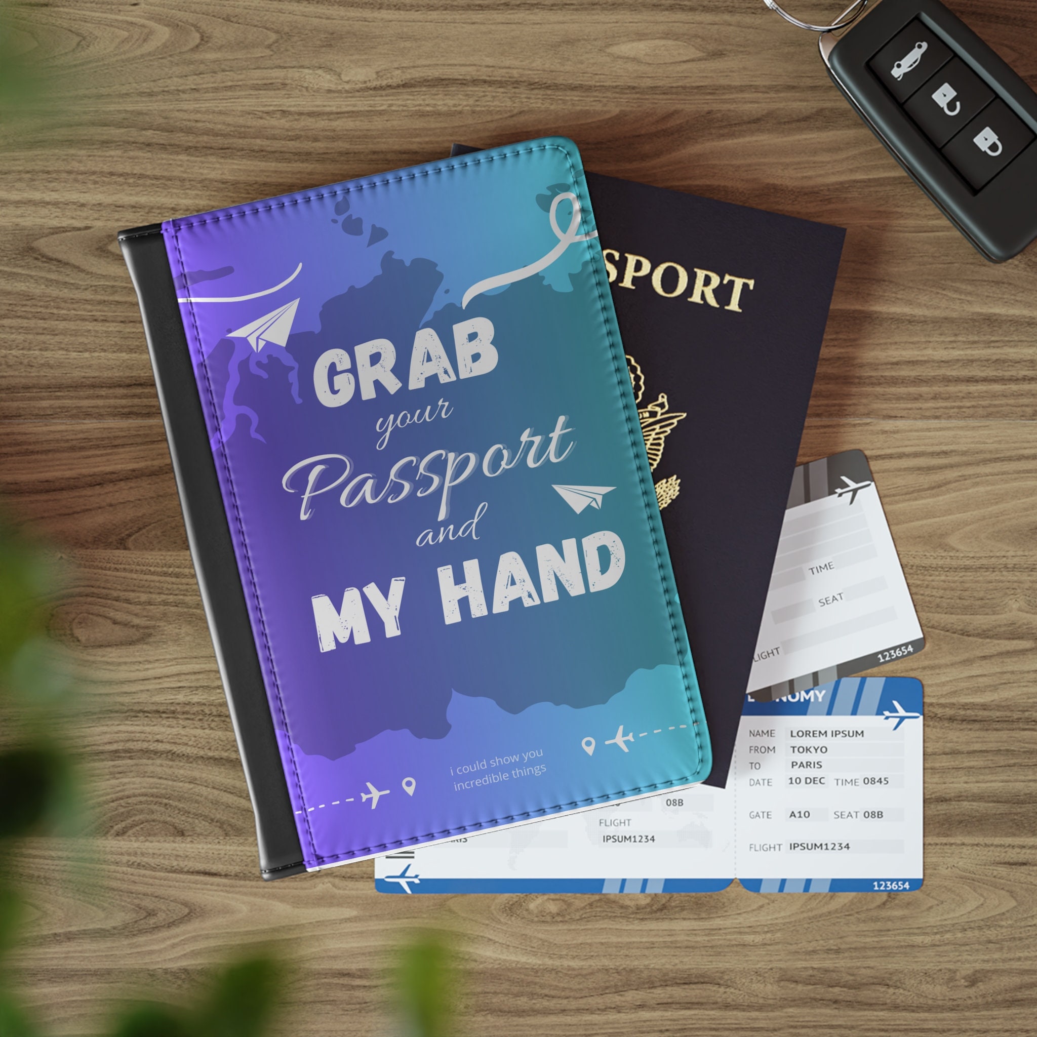 grab your passport and my hand