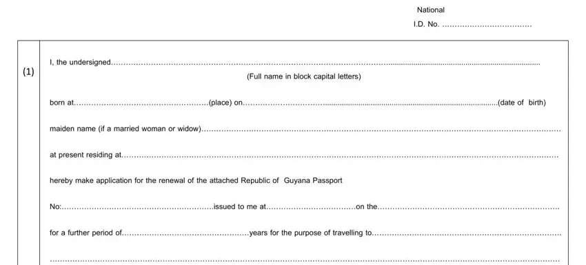 guyana passport form