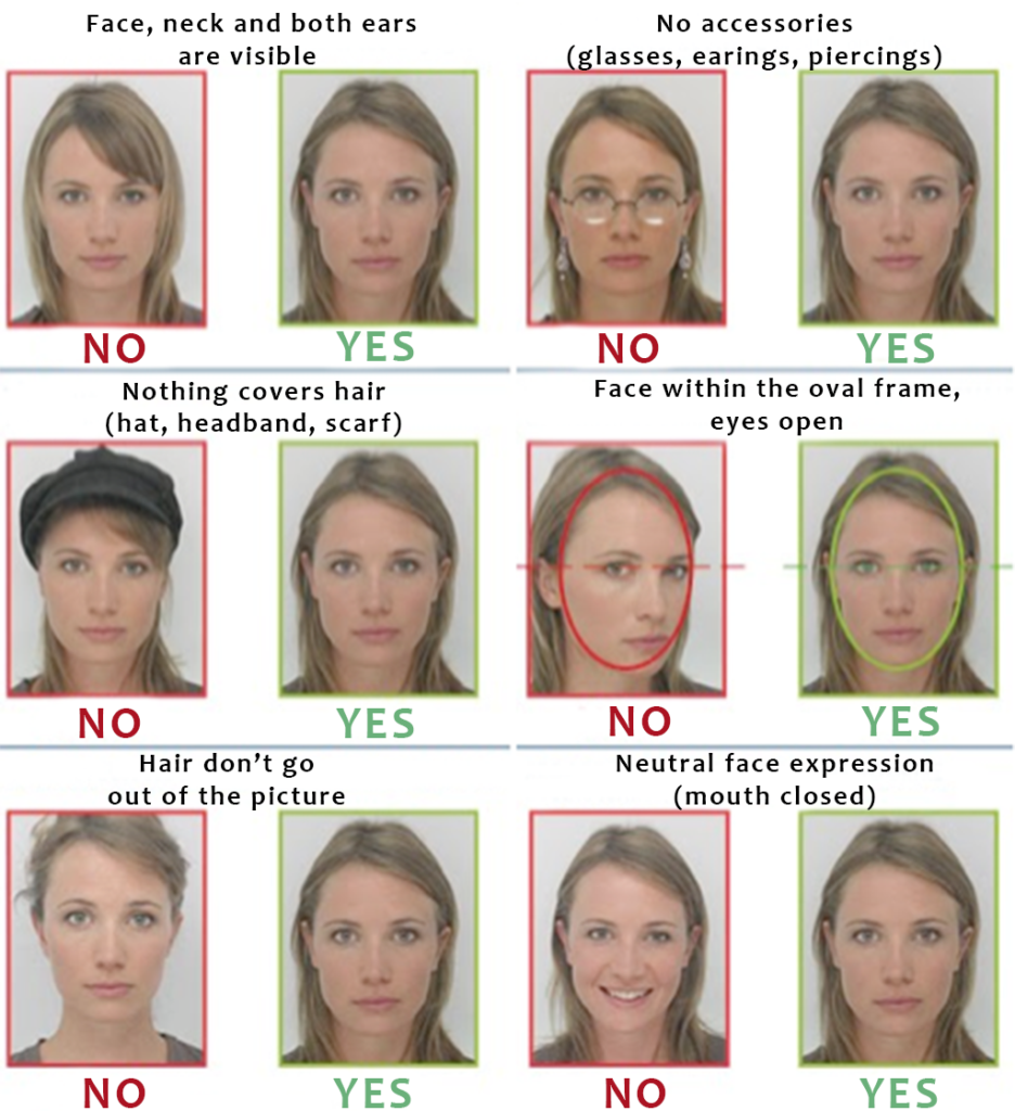 hair us passport photo requirements