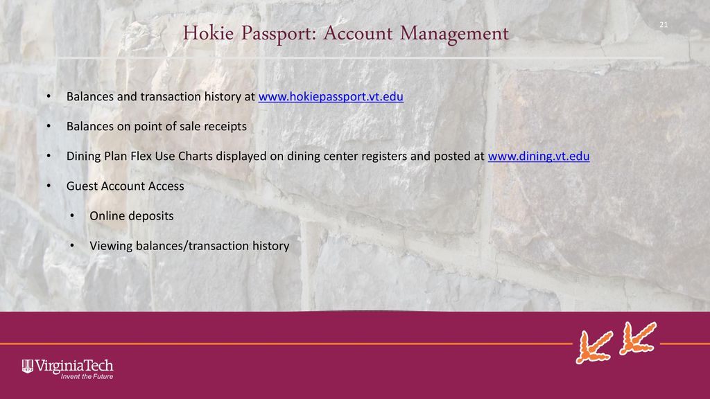 hokie passport deposit