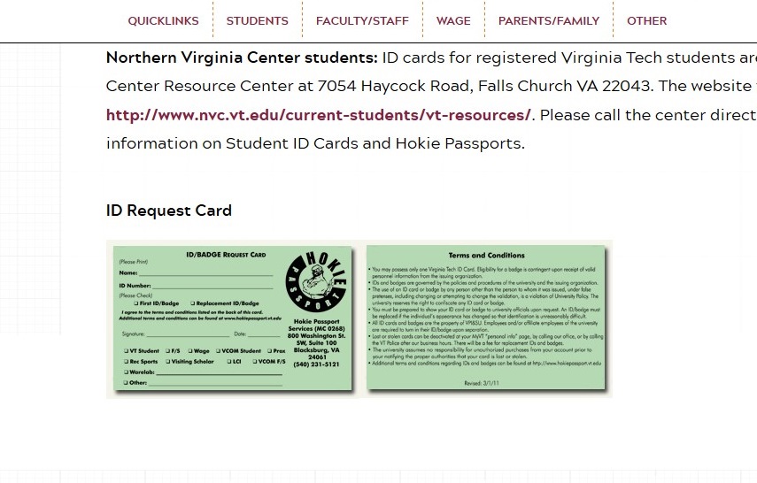 hokie passport services