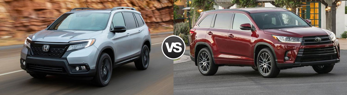 honda passport vs toyota highlander specs